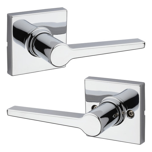 Safe Lock SL1000DALSQT-26 Daylon Square Rose Passage Lever Lock, RCAL Latch, RCS Strike, Chrome Finish