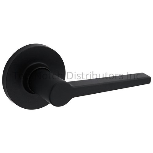 Safe Lock SL1002DALRDT-514 UL Daylon Matte Black Passage Lever Lock with Round Rose and RCAL Latch
