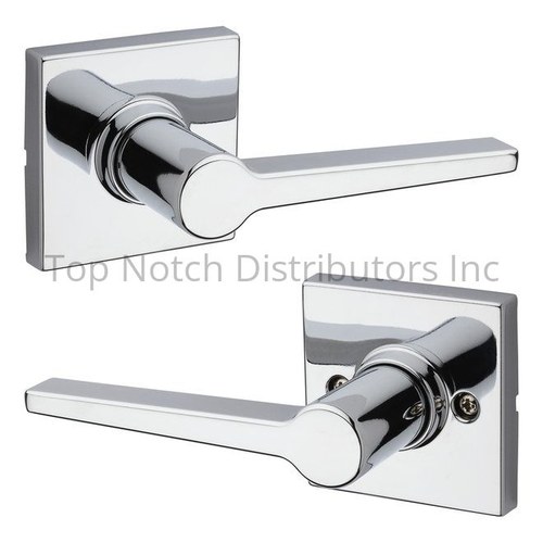 Safe Lock SL1002DALSQT-26 Daylon UL Rated Passage Lever Lock, Square Rose, Bright Chrome Finish