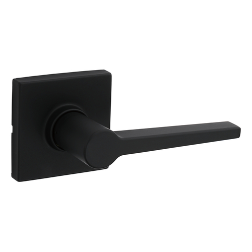 Safe Lock SL1002DALSQT-514 Daylon UL Rated Matte Black Passage Lever Lock with Square Rose and RCAL Latch