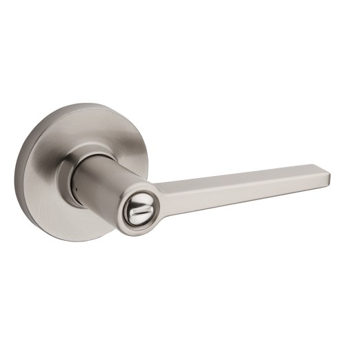 Safe Lock SL4000DALRDT-15 Daylon Satin Nickel Privacy Lever with Round Rose, RCAL Latch RCS Strike