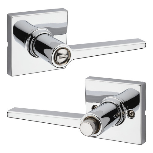 Safe Lock SL4000DALSQT-26 Daylon Privacy Lever Lock, Square Rose, RCAL Latch, RCS Strike, Chrome Finish