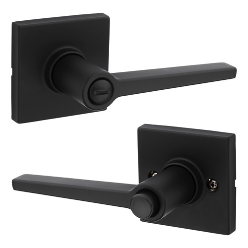 Safe Lock SL4000DALSQT-514 Daylon Matte Black Privacy Lever with Square Rose, RCAL Latch RCS Strike