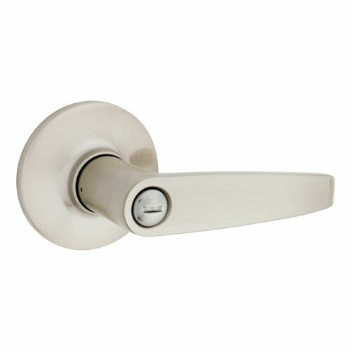 Safe Lock SL4000WI-15 Winston Lever Privacy Lock, Round Rose, Satin Nickel, RCAL Latch RCS Strike