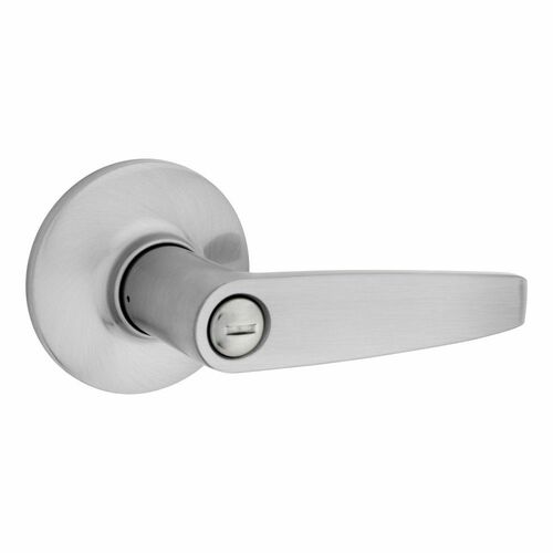Safe Lock SL4000WI-26D Winston Round Rose Privacy Lock, Push Button, Satin Chrome Finish