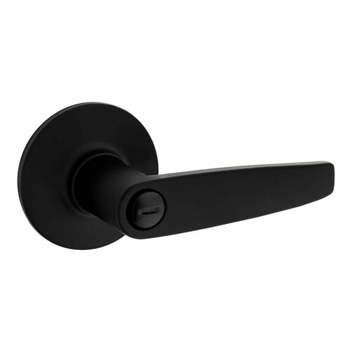 Safe Lock SL4000WI-514 Winston Round Rose Push Button Privacy Lock, Matte Black, RCAL Latch