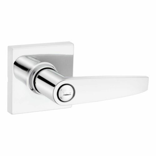 Safe Lock SL4000WISQT-26 Winston Square Rose Push Button Privacy Lock, Bright Chrome Finish