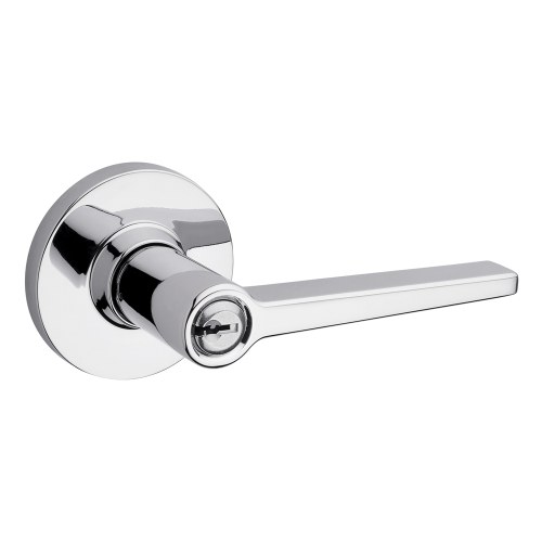 Safe Lock SL6000DALRDT-26 Daylon Lever Round Rose Push Button Entry Lock, Bright Chrome Finish