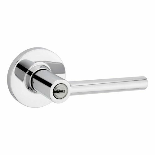 Safe Lock SL6000RELRDT-26 Reminy Round Rose Push Button Entry Lock, RCAL Latch, Bright Chrome Finish