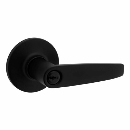 Safe Lock SL6000WI-514 Winston Round Rose Push Button Entry Lock, Matte Black, 4AL Latch