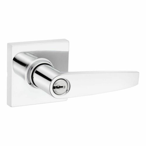Safe Lock SL6000WISQT-26 Winston Square Rose Push Button Entry Lock, 4AL Latch, RCS Strike, Chrome