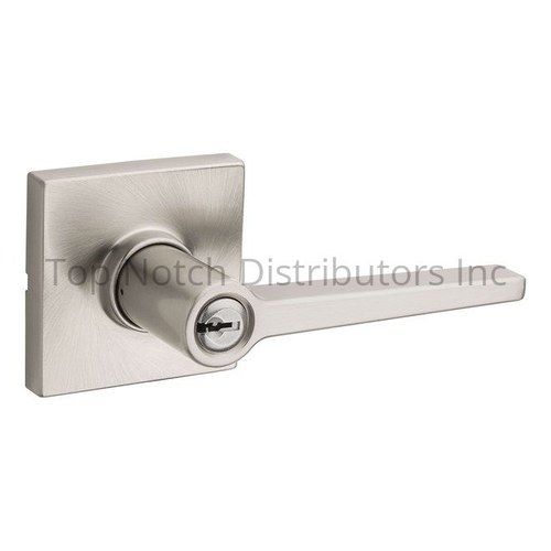 Safe Lock SL6500DALSQT-15 Daylon Satin Nickel Storeroom Lever Lock with Square Rose and 4AL Latch