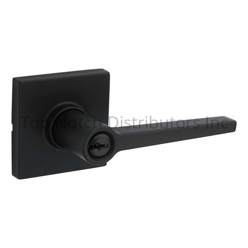 Safe Lock SL6500DALSQT-514 Daylon Square Rose Storeroom Lock Lever, Matte Black, 4AL Latch, RCS Strike