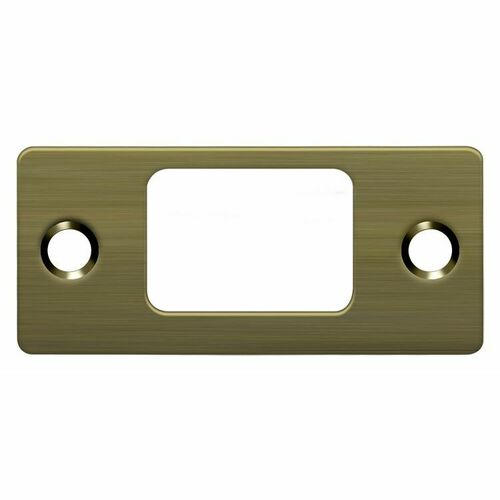 Deltana SP2753U5 Antique Brass Deadbolt Strike Plate, 2-3/4