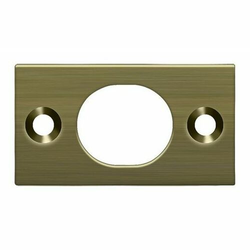 Deltana SP6FBU5 Antique Brass Strike Plate for 6