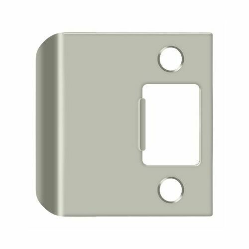 Deltana SPE225U15 Brushed Nickel Extended Lip Strike Plate, 2-1/4