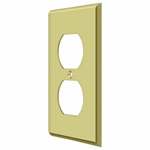 Deltana SWP4752U3 Polished Brass Double Outlet Switch Plate