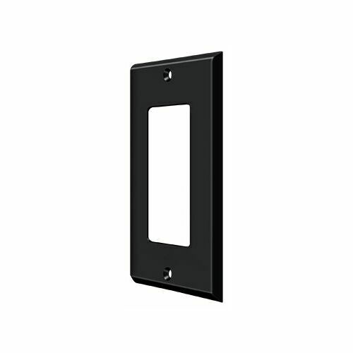 Deltana SWP4754U19 Single Rocker Switch Plate - Black Finish