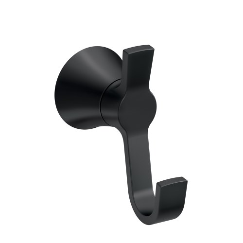 Moen YB0703BL Jase Double Robe Hook - Matte Black Finish