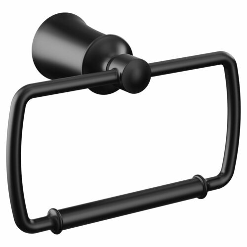 Moen YB2186BL Rectangular Closed Towel Ring in Matte Black