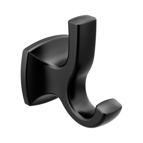Moen YB5103BL Double Robe Hook in Matte Black
