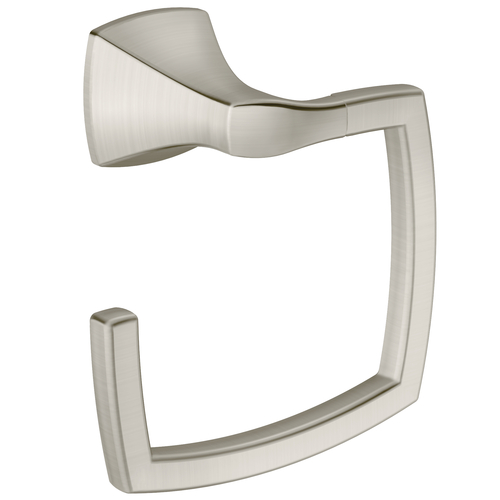 Moen YB5186BN Rectangular Open Towel Ring in Brushed Nickel
