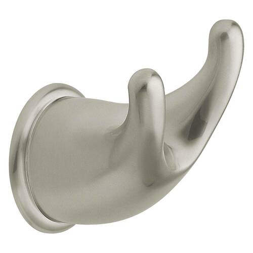 Moen YB8003SN 2-Hook Robe Hook in Satin Nickel