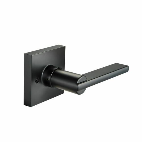 Yale YR81SBSQBLK YE Edge Seabrook Lever, Square Rose, Single Dummy Lock, Black Finish