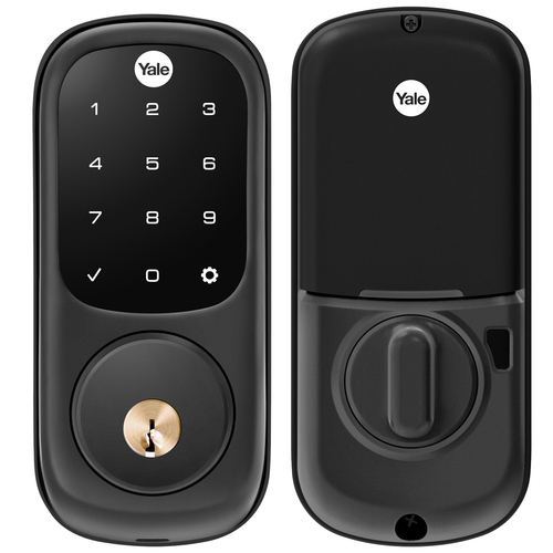Yale YRD226ZW2BSP Z-Wave Plus Assure Touchscreen Deadbolt, Kwikset Keyway, Black Suede