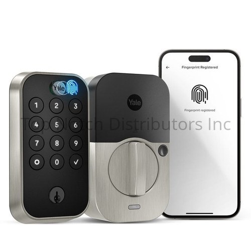 Yale YRD410FBLE619 Yale Assure 2 Bluetooth Biometric Deadbolt US15 Satin Nickel