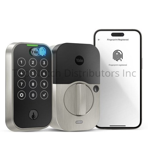 Yale YRD420FBLE619 Yale Assure Lock 2 Touchscreen Bluetooth Biometric Deadbolt US15 Satin Nickel