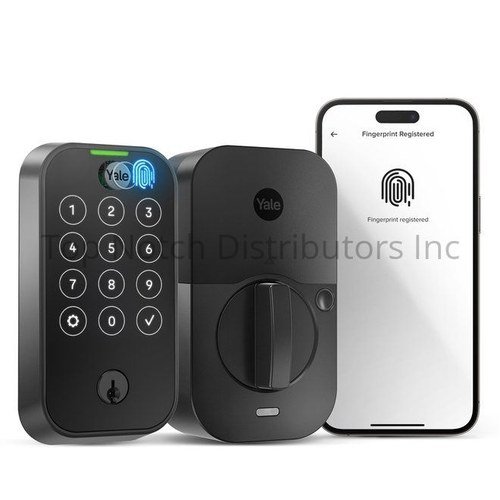 Yale YRD420FBLEBSP Yale Assure Lock 2 Touchscreen Bluetooth Biometric Deadbolt - BSP Black Suede