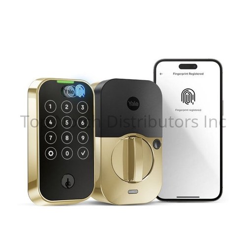 Yale YRD420FBLEP05 Assure Lock 2 Touchscreen Bluetooth Biometric Deadbolt, Brass Finish