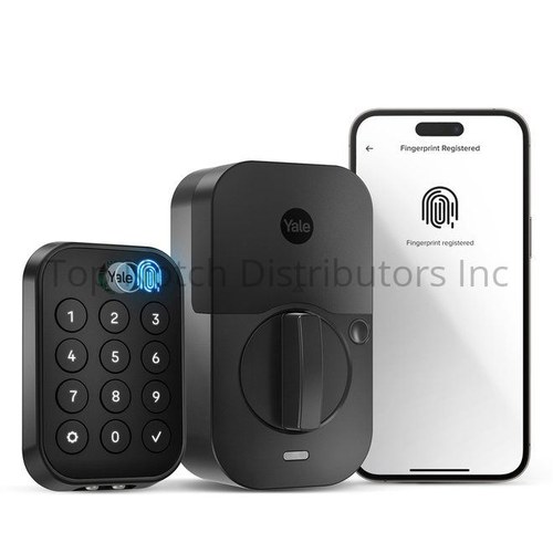 Yale YRD430FBLEBSP Yale Assure Lock 2 Touch Key Free Bluetooth Biometric Deadbolt - Black Suede