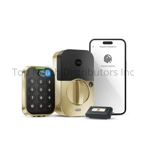 Yale YRD430FWF1P05 Assure Lock 2 Touch Keyless WiFi Biometric Deadbolt, Brass Finish
