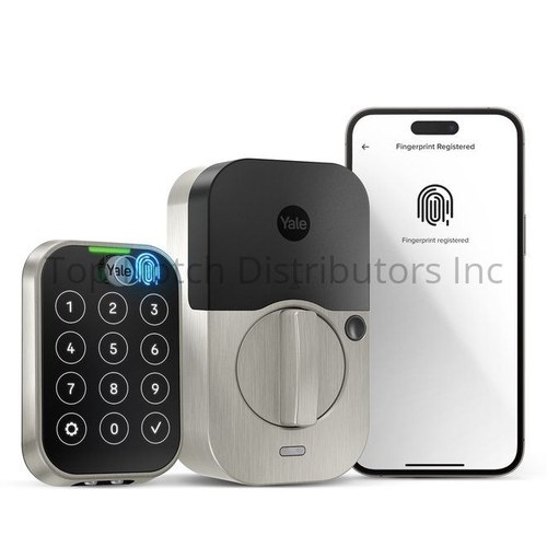 Yale YRD450FBLE619 Assure Lock 2 Keyless Touchscreen Bluetooth Biometric Deadbolt US15 Satin Nickel