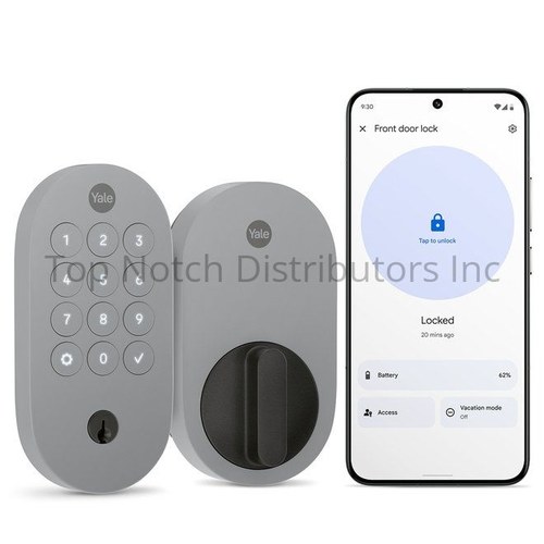 Yale YRD510MT1ASH Yale Keyed Smart Lock with Matter Gray Finish