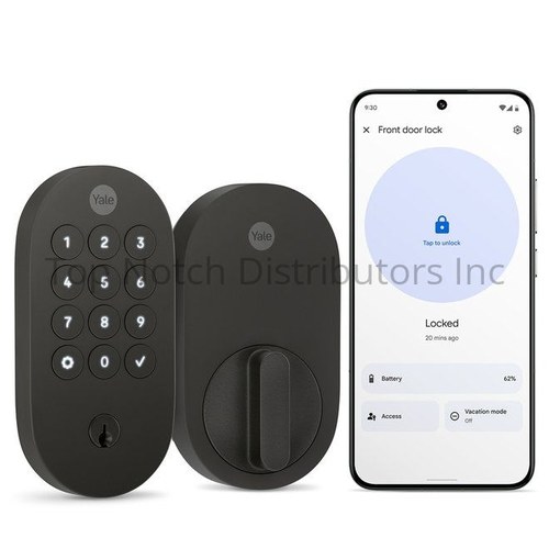 Yale YRD510MT1BLK Yale Keyed Smart Lock with Matter Matte Black Finish