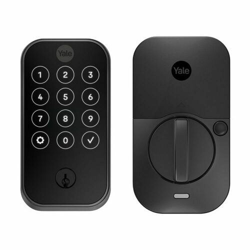 Yale YRD624BLEBSP Pro 2 Keyed Touchscreen Deadbolt with Bluetooth, Black Suede Finish