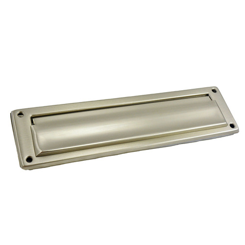 Ives 620B15 Satin Nickel Solid Brass Magazine Mail Slot with Spring-Loaded Front