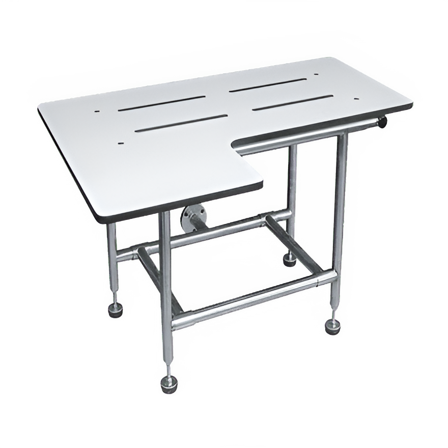 ASI 8202 Folding Shower Seat, Solid Phenolic Lshape, Four Leg