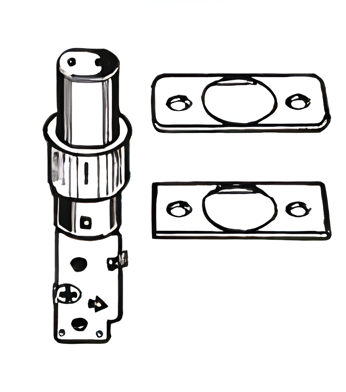 BHP DIDEADC Drivein Adjustable Deadbolt Latch, Satin Nickel