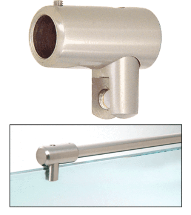 CRL S5BN Brushed Nickel Support Bar U-Bracket for 3/8