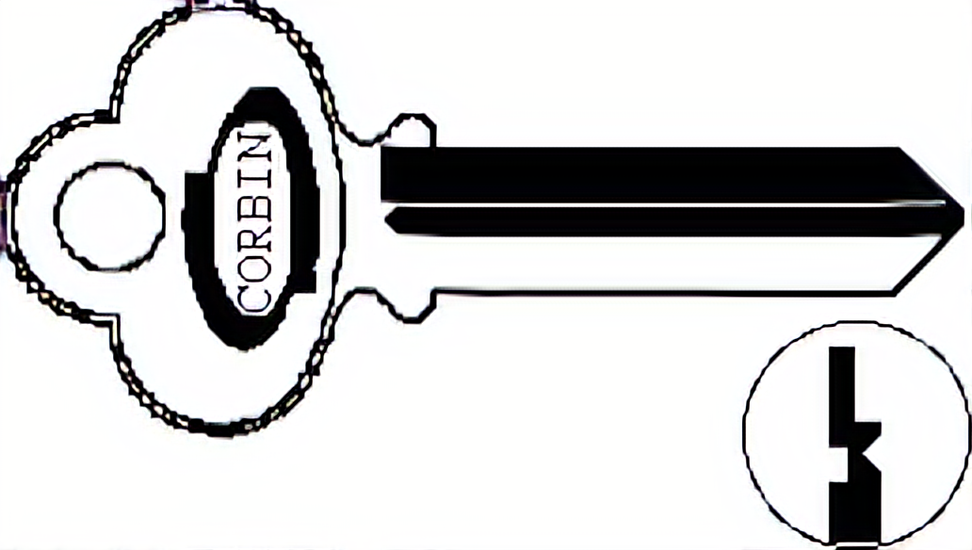 Corbin Russwin 57B1-6-10 Corbin Key Blanks 57B1 Keyway 6-Pin, Nickel ...