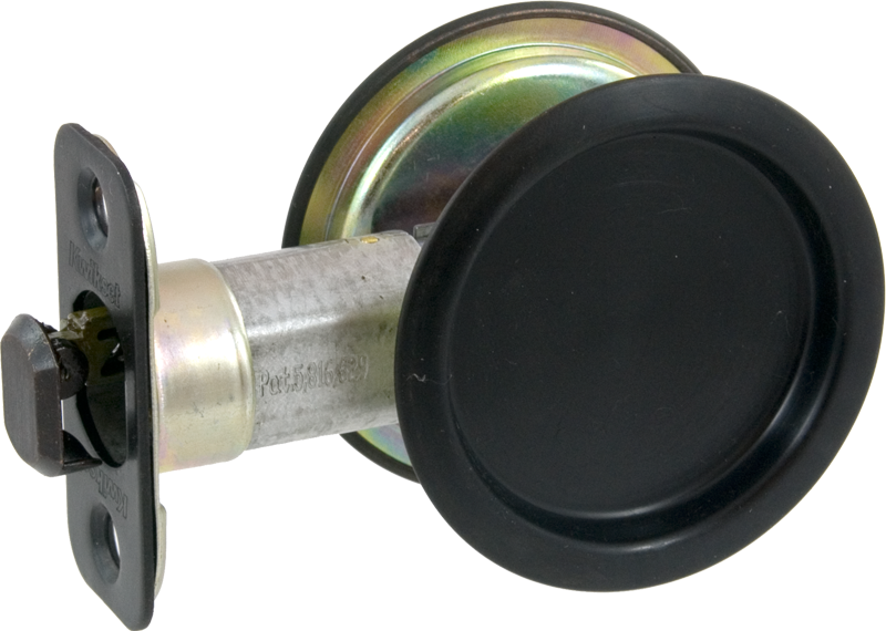Kwikset 334 11P Round Passage Pocket Door Lock - Venetian Bronze Finish ...