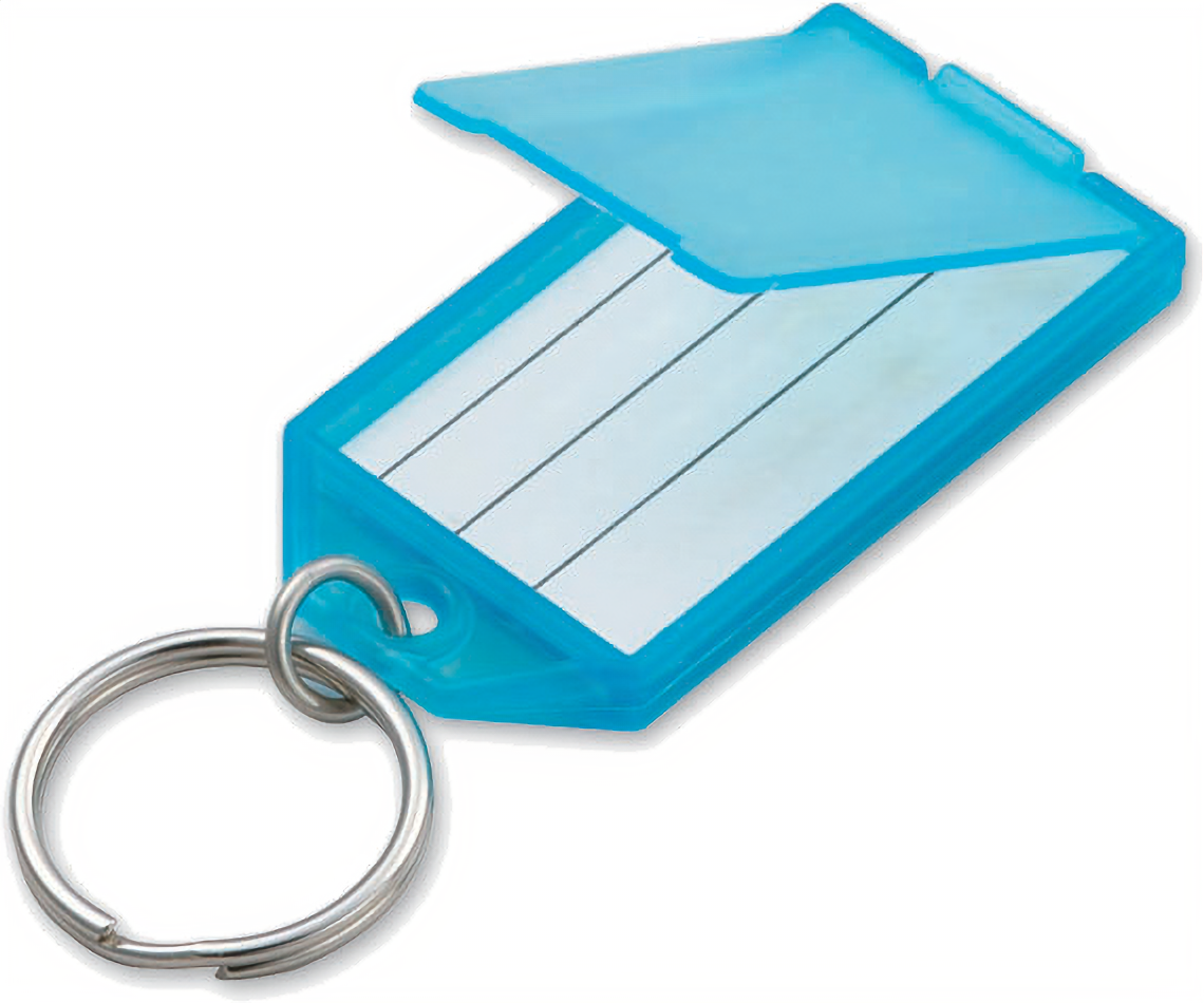 Luckyline 60500 Id Key Tag W/flap Ring Assorted 100/bx