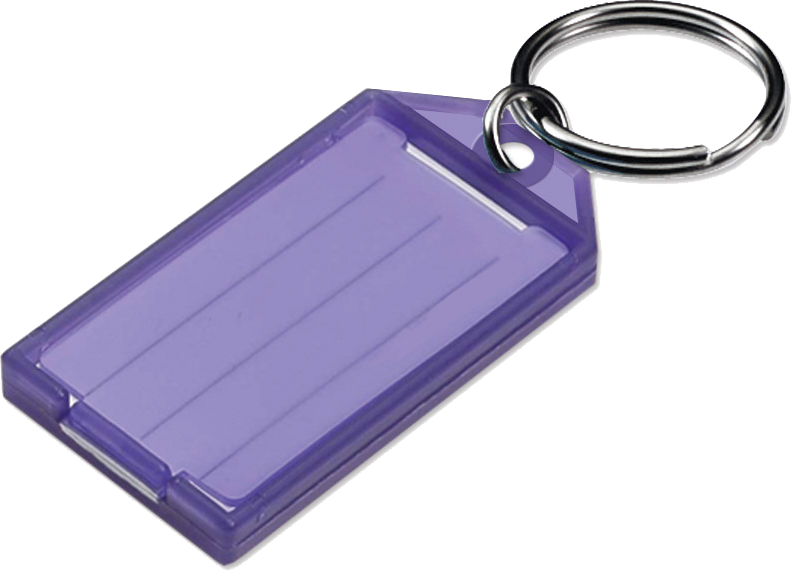 Luckyline 60500 Id Key Tag W/flap Ring Assorted 100/bx