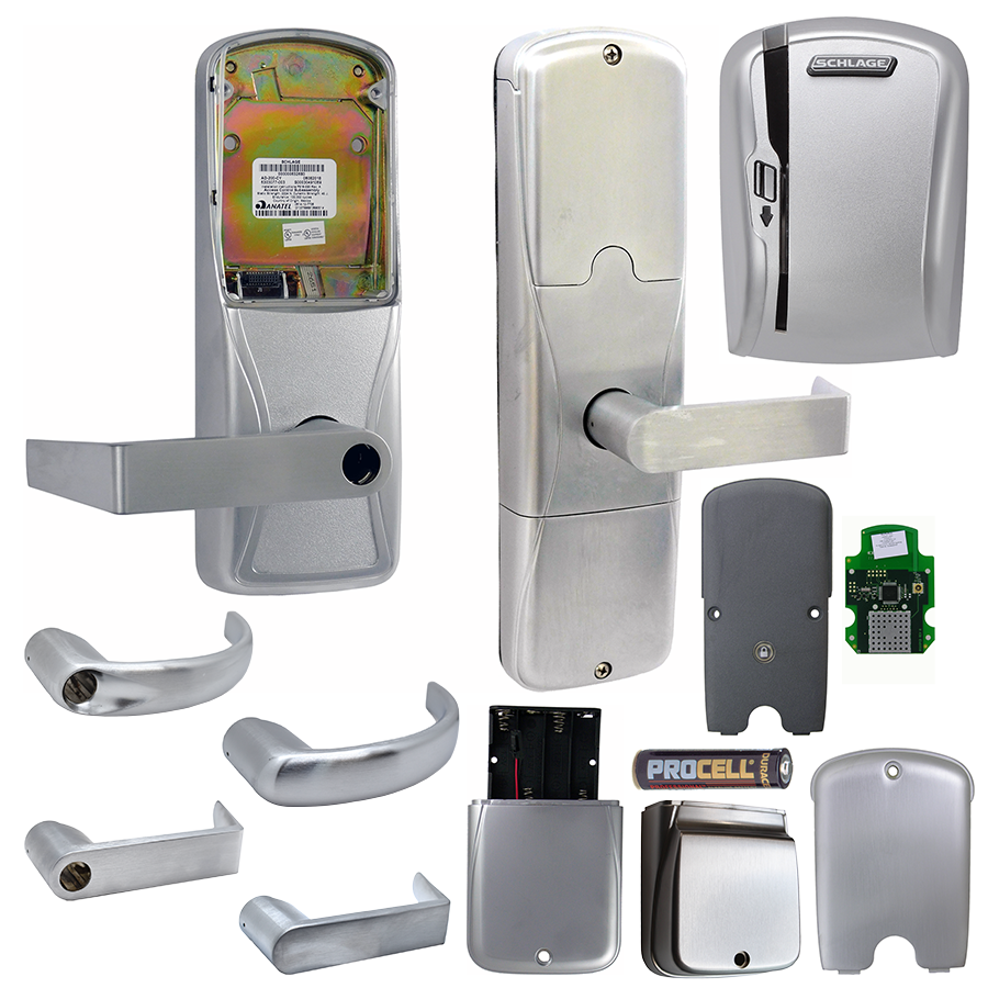 Schlage AD400-CY50MS-SPA626-PD C 8B Magnetic Stripe Wireless Office ...