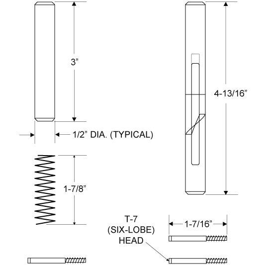 Jacknob 7005 Integral Hinge Set | thebuilderssupply.com