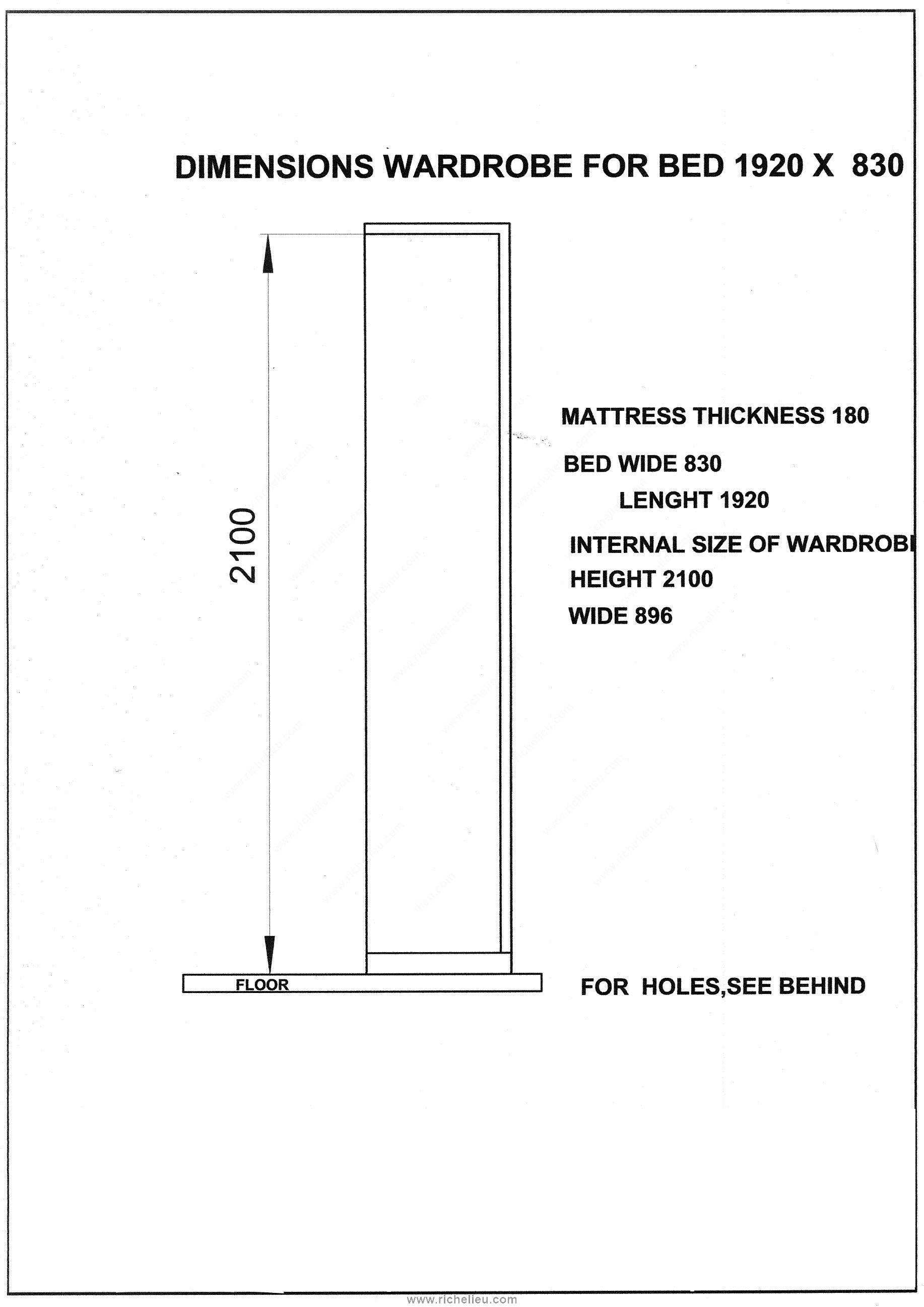 Richelieu XULT39WBVT Vertical Wall Bed Unit with Spring Mechanism